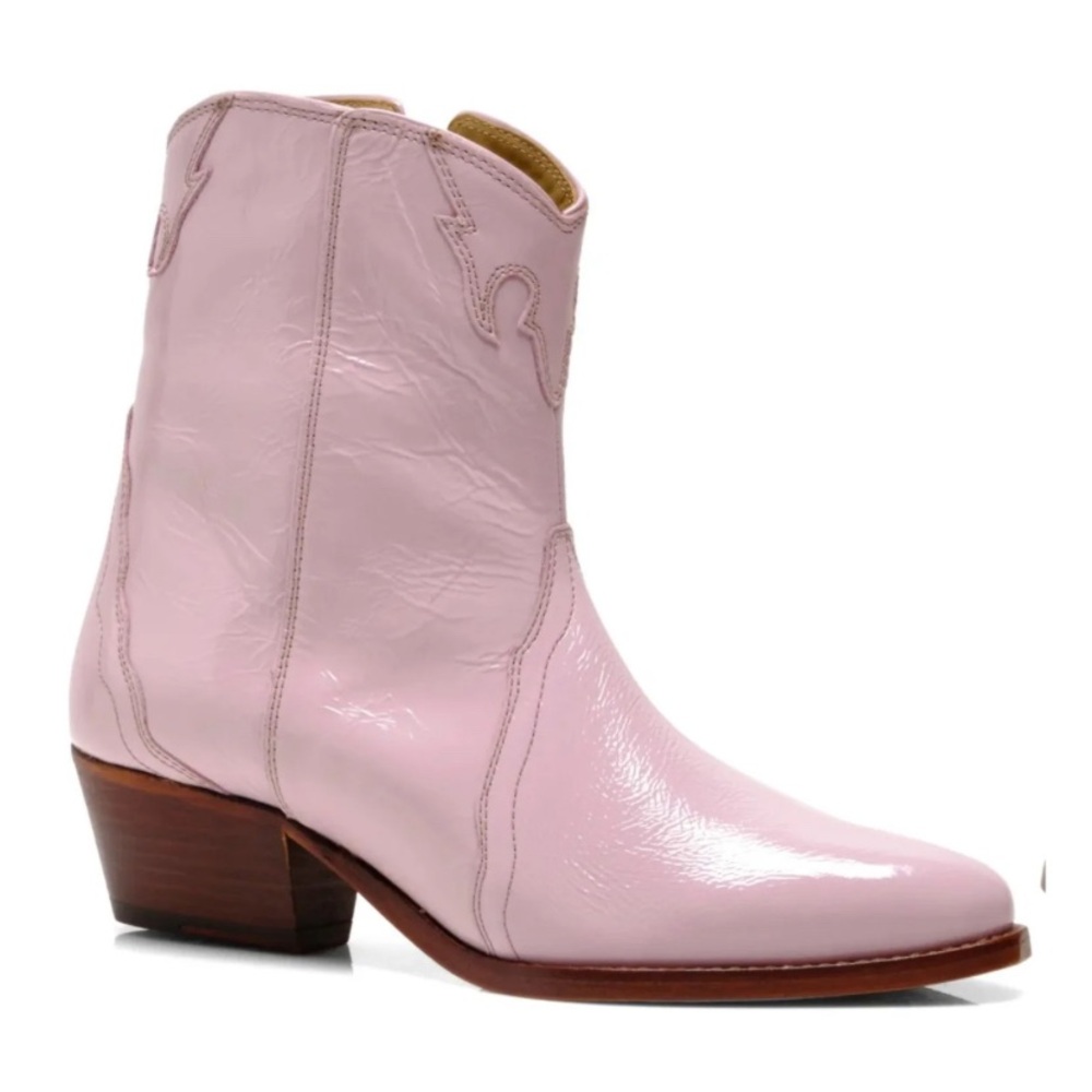 🤠 Free People Western Ankle Booties Pink Size Ladies 39 / 8.5